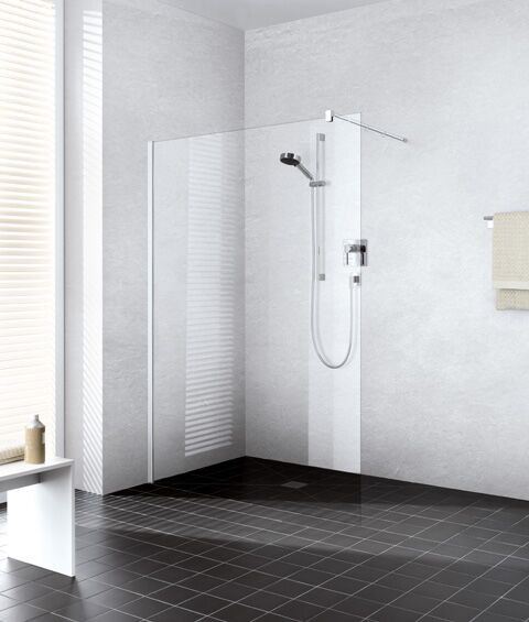 Schermo Doccia Kermi WALK-IN XB Profilo a parete Fissaggio murale a 90° 2000 x 800 mm Chiaro