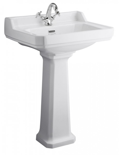 Lavabo A Colonna Bayswater Fitzroy Bianco 595 mm | 1 Foro