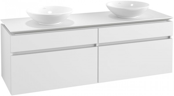 Mobile Sottolavabo Villeroy e Boch Legato Per 2 lavabi 1600x550x500mm Bianco Opaco