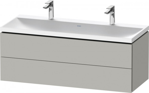 Bagno Completo Duravit Lavabo doppio, 2 cassetti 1200mm Grigio cemento opaco LC6954O07070000