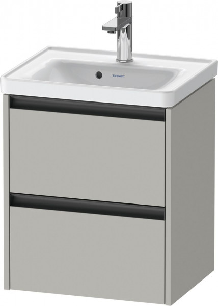 Mobili bagno piccoli Duravit Ketho.2 2 cassetti, maniglie antracite, per lavabo D-Neo 484x549mm Grigio cemento opaco K25280007070000