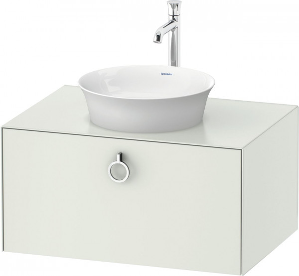 Mobile Per Lavabo Da Appoggio Duravit White Tulip 1 cassetto, maniglia 800x408mm Bianco seta opaco WT498003636