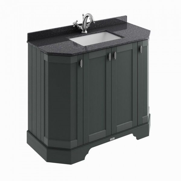 Mobile Per Lavabo Da Incasso Bayswater Victrion 4 porte, arrotondate, per lavabo in marmo 1000mm Dark Lead