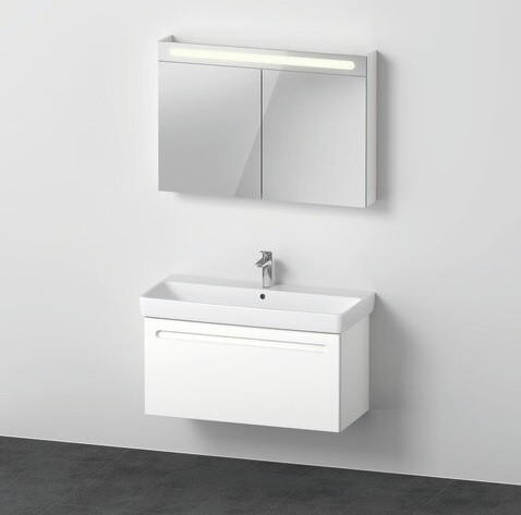 Bagno Completo Duravit No.1 Mobiletto, mobile a specchio a 2 ante 1200x800x800mm Bianco Opaco N10184018180000