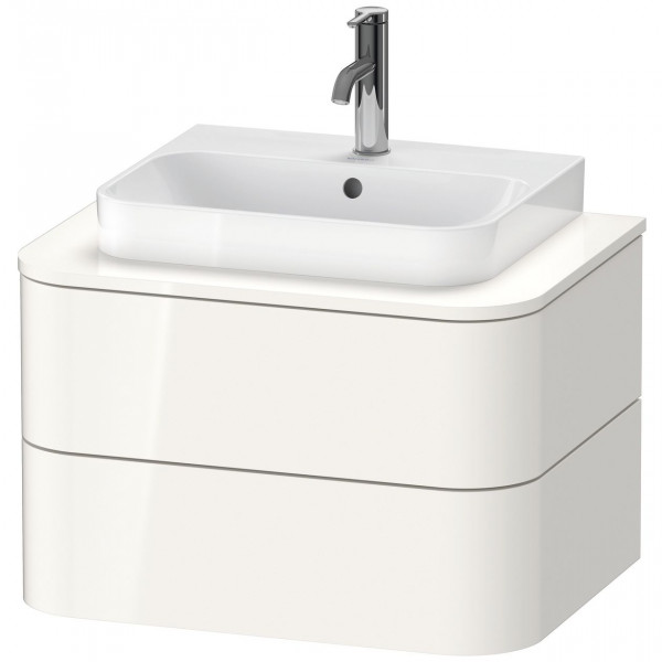 Mobile Per Lavabo Da Appoggio Duravit Happy D.2 Plus 2 cassetti, per lavabi sospesi 650mm Bianco lucido HP496002222