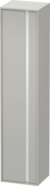 Colonna Bagno Duravit Ketho 1 porta sinistra, maniglia argento, 4 ripiani 1800mm Grigio cemento opaco KT1255L0707