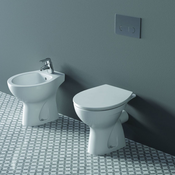 WC A Pavimento Ideal Standard EUROVIT Flangia standard, orizzontale 360x395x500mm Bianco